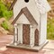 Set of 2 23.5"H Oversized Washed White Distressed Solid Wood 3-Story Villa Decorative Outdoor Garden Birdhouse